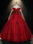 Burgundy Tulle Lace Spaghetti Straps Appliques Quinceanera Dress