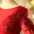 Red Tulle Long Sleeve Beading Sequins Quinceanera Dress