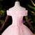 Pink Tulle Appliques Beading Quinceanera Dress