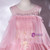 Pink Tulle Long Sleeve 3D Appliques Quinceanera Dress