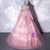 Pink Tulle Long Sleeve 3D Appliques Quinceanera Dress