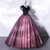 Black Tulle Lace V-neck Beading Quinceanera Dress