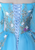 Blue Tulle Off the Shoulder Short Sleeve Appliques Quinceanera Dress