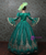 Green Sequins Long Sleeve Appliques Rococo Vintage Dress