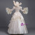 Satin Long Sleeve Tiers Champagne Rococo Baroque Dress