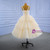 Champagne Tulle Straps Tiers Beading Short Prom Dress