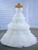 White Tulle Sweetheart Pleats Tiers Wedding Dress