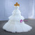 White Tulle Sweetheart Pleats Tiers Wedding Dress