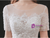 White Lace Mermaid Short Sleeve Wedding Dress With Detachable Train