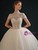 White Tulle High Neck Cap Sleeve Beading Wedding Dress