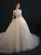 White Tulle High Neck Cap Sleeve Beading Wedding Dress