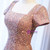 Dark Champagne Sequins Square Prom Dress