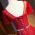 Red Sequins V-neck Short Sleeve Beading Prom Dress