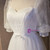 White Tulle Square Short Sleeve Backless Prom Dress
