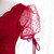 Burgundy Mermaid V-neck Puff Sleeve Prom Dress