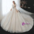 Sequins Square Long Sleeve Beading Wedding Dress