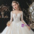 Tulle Long Sleeve Appliques Beading Wedding Dress