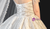White Tulle Sequins Short Sleece Wedding Dress