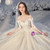 Tulle Lace Appliques Long Sleeve Wedding Dress