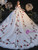 White Tulle Rose Appliques Off the Shoulder Wedding Dress