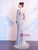 Sexy Gray Mermaid Tulle Beading Crystal Prom Dress