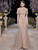 Champagne Mermaid Luxury Heavy Beading Sequins Prom Dress