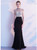 Black Mermaid Lockhole Beading Prom Dress