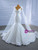 White Mermaid V-neck Appliques Wedding Dress