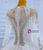 Sequins Long Sleeve Crystal Beading Appliques Wedding Dress