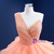 Orange Tulle One Shoulder Pleats Beading Prom Dress