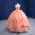 Orange Tulle One Shoulder Pleats Beading Prom Dress