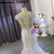 White Mermaid Appliques Beading Wedding Dress