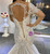 Long Sleeve Sequins Lace Beading Backless Wedding Dress