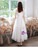 In Stock:Ship in 48 Hours White Lace Puff Sleeve Tea Length Wedding Dress