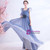 In Stock:Ship in 48 Hours Haze Blue Tulle Beading Prom Dress