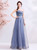 In Stock:Ship in 48 Hours Blue Sequins Strapless Appliques Prom Dress