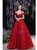 In Stock:Ship in 48 Hours Red Tulle Appliques Prom Dress