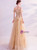 In Stock:Ship in 48 Hours Gold Sequins Tulle Prom Dress