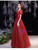 In Stock:Ship in 48 Hours Burgundy Sequins Prom Dress