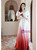 In Stock:Ship in 48 Hours White Satin Puff Sleeve Prom Dress