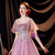 In Stock:Ship in 48 Hours Purple Tulle Appliques Sequins Prom Dress