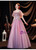 In Stock:Ship in 48 Hours Purple Tulle Appliques Sequins Prom Dress