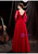 In Stock:Ship in 48 Hours Burgundy Long Sleeve Appliques Prom Dress