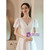 In Stock:Ship in 48 Hours White Lace V-neck Wedding Dress