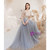 In Stock:Ship in 48 Hours Blue Tulle Beading Sequins Prom Dress