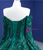 Green Sequins Long Sleeve Off the Shoulder Prom Dress
