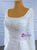 White Mermaid Sequins Square Long Sleeve Pearls Wedding Dress