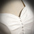White Satin Square Short Sleeve Button Prom Dress