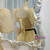Champagne Wave Point Puff Sleeve Prom Dress