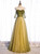 Green Tulle Off the Shoulder Beading Sequins Prom Dress